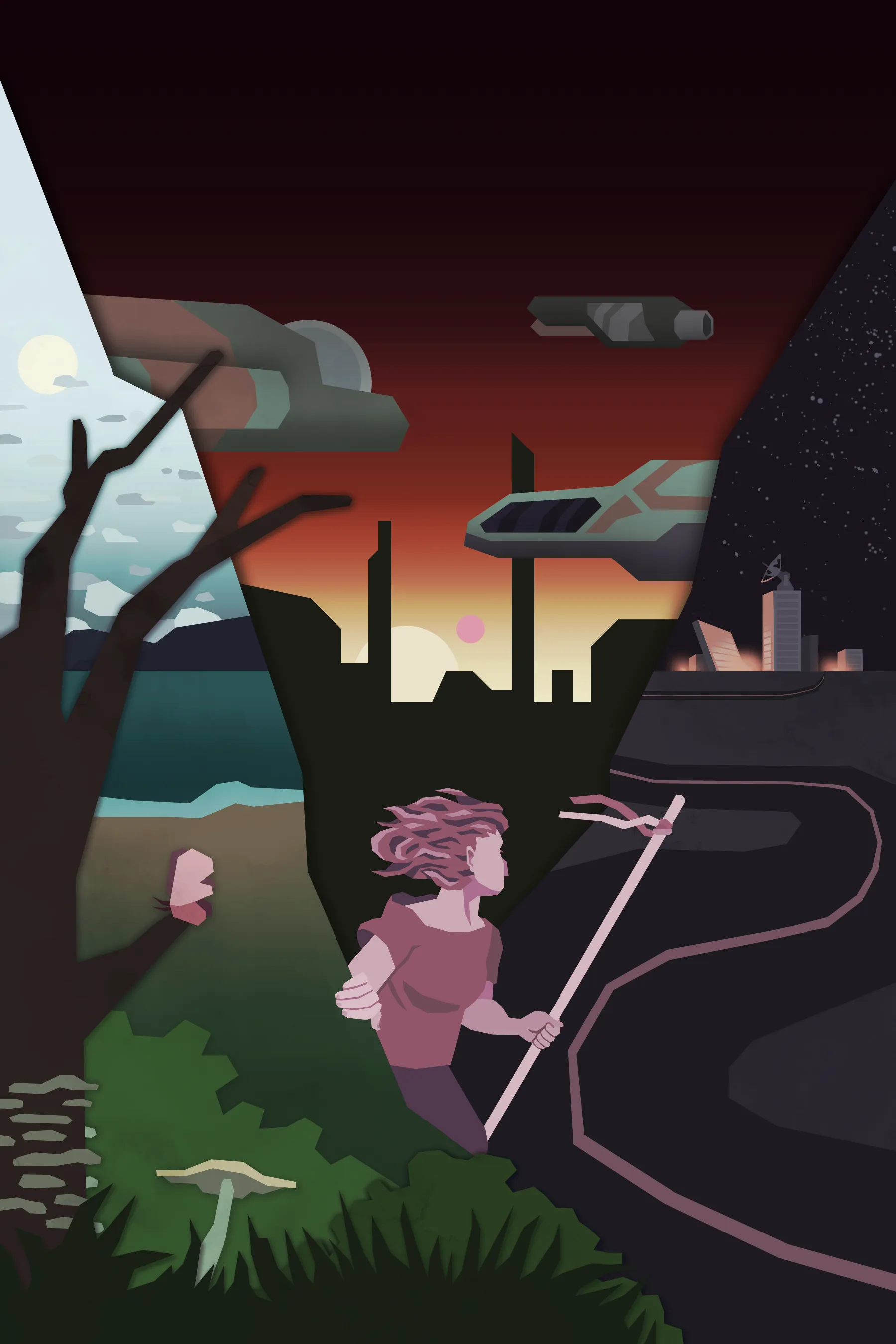 "Infinite Paths" cover - Digital illustration.